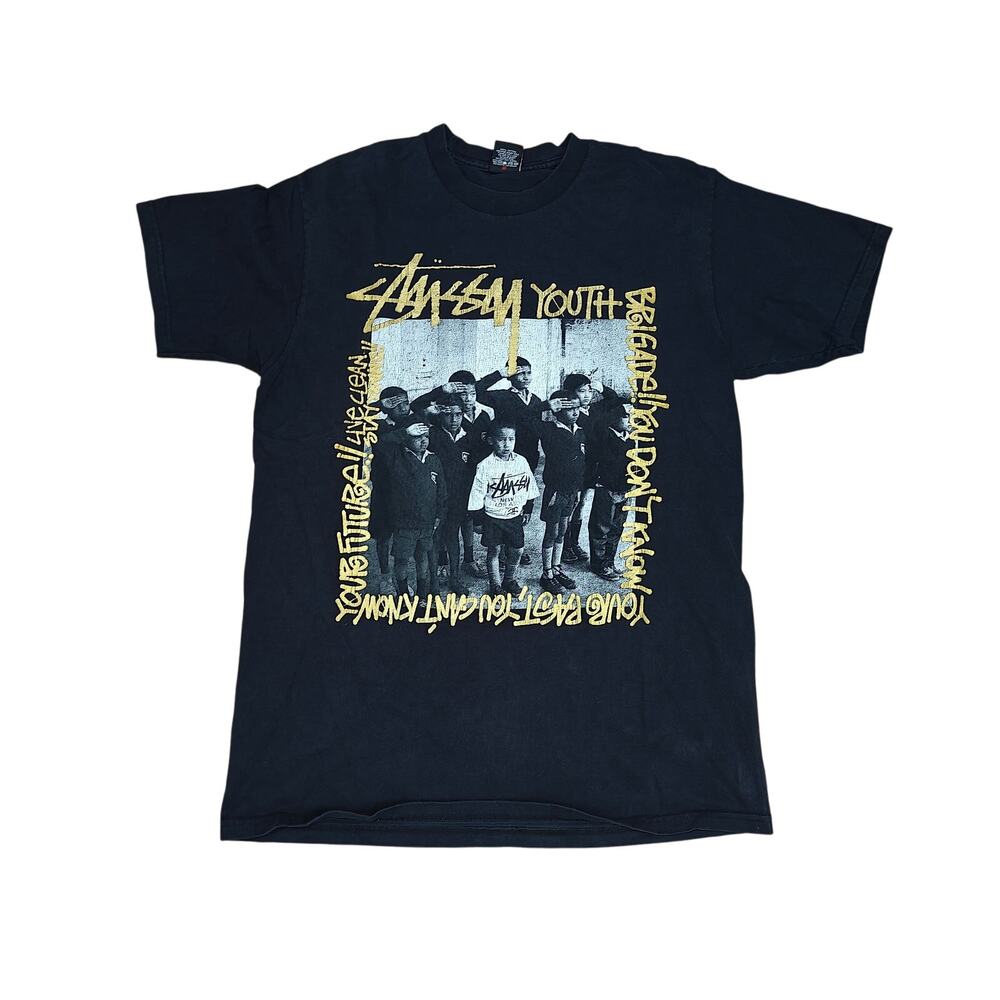 Vintage Stussy Youth Photo Tribe Exclusive Short Sleeve Mens Medium